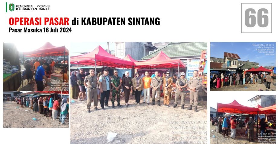 OPERASI PASAR DI SINTANG HARI ke2 DALAM PENGENDALIAN INFLASI DAERAH BAHAN POKOK