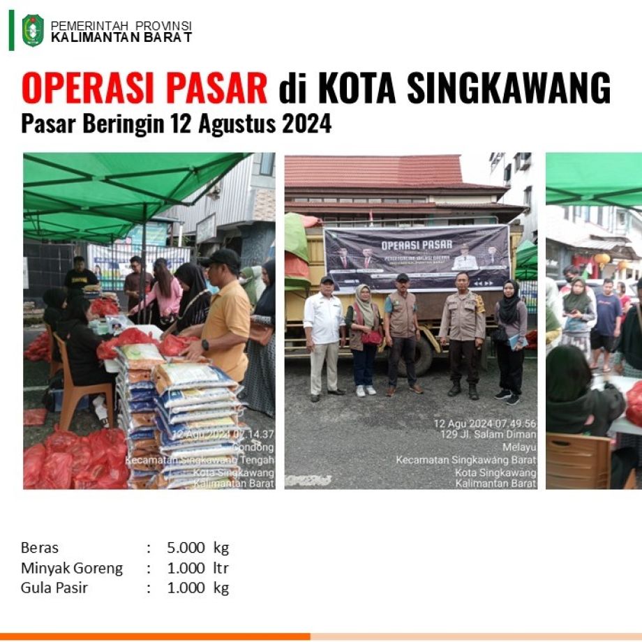 OPERASI PASAR PENGENDALIAN INFLASI DAERAH DI PASAR BERINGIN KOTA SINGKAWANG