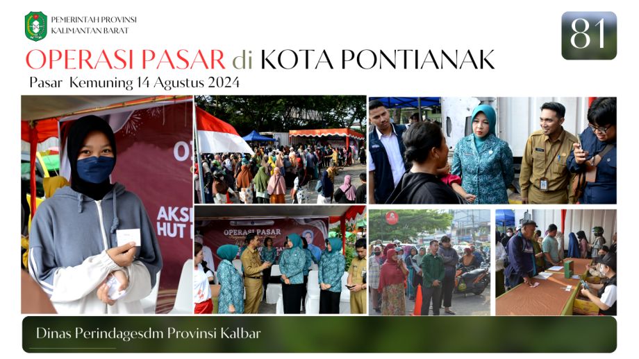 OPERASI PASAR DI PONTIANAK DALAM RANGKA PENGENDALIAN INFLASI DAERAH BAHAN POKOK